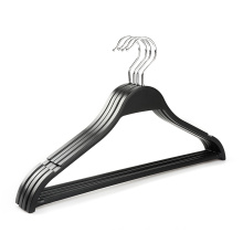 Popular Cheap Non Slip Recycled Laminated Black Plastic Shirt Suit Hanger